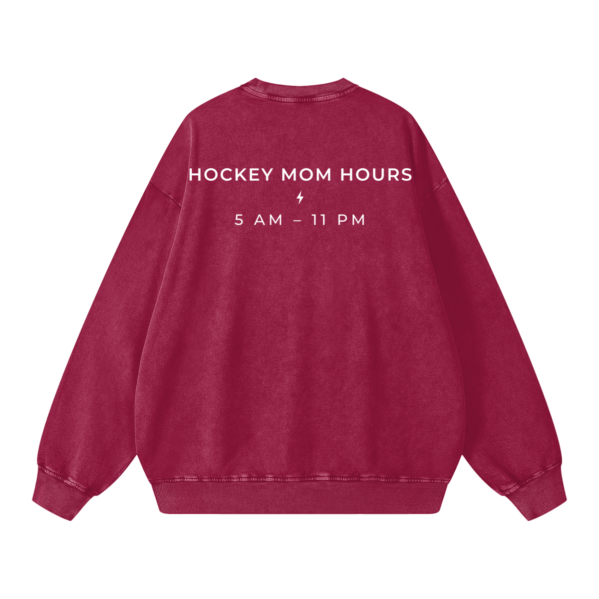 Hockey Mom Hours Garment-Dyed Crewneck