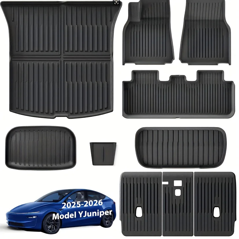 All-Weather Floor Liner Set (7-Piece) for Model Y 2025-26, 5-Seat (Not for Standard Trim)