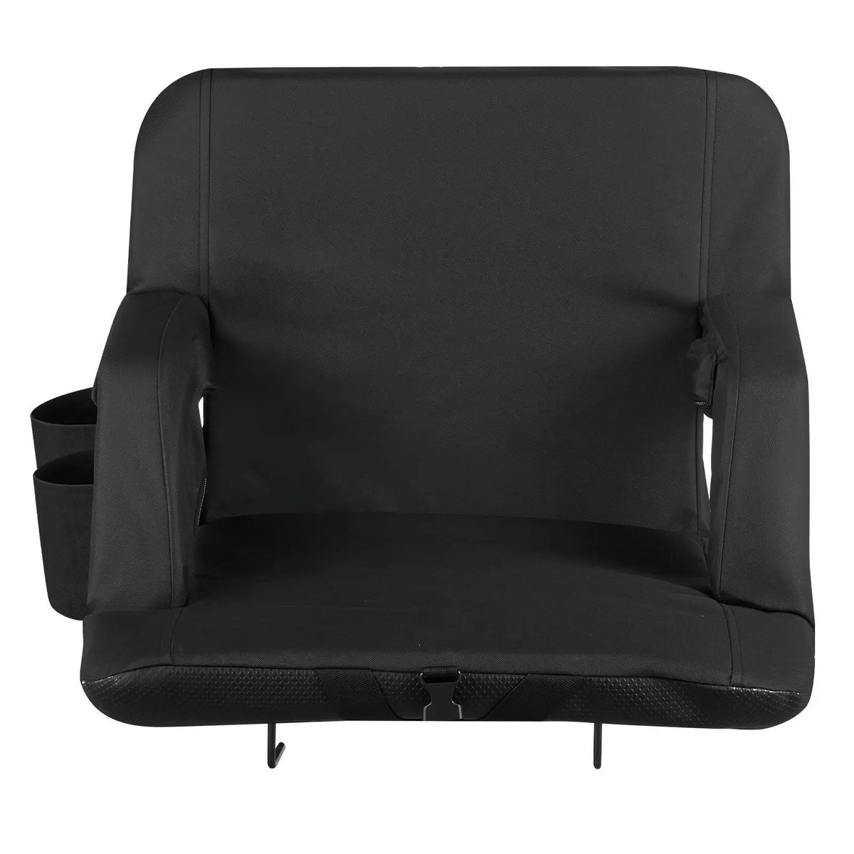 Extra-wide six-position reclining bleacher chair with thick cushion