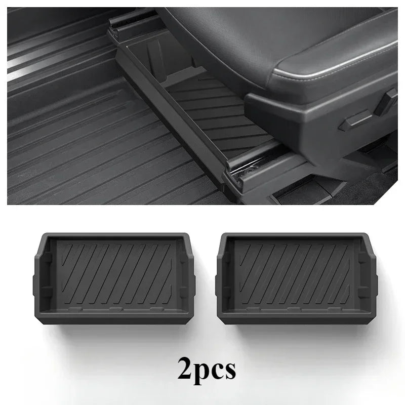 Under seat drawer storage box 2-piece set