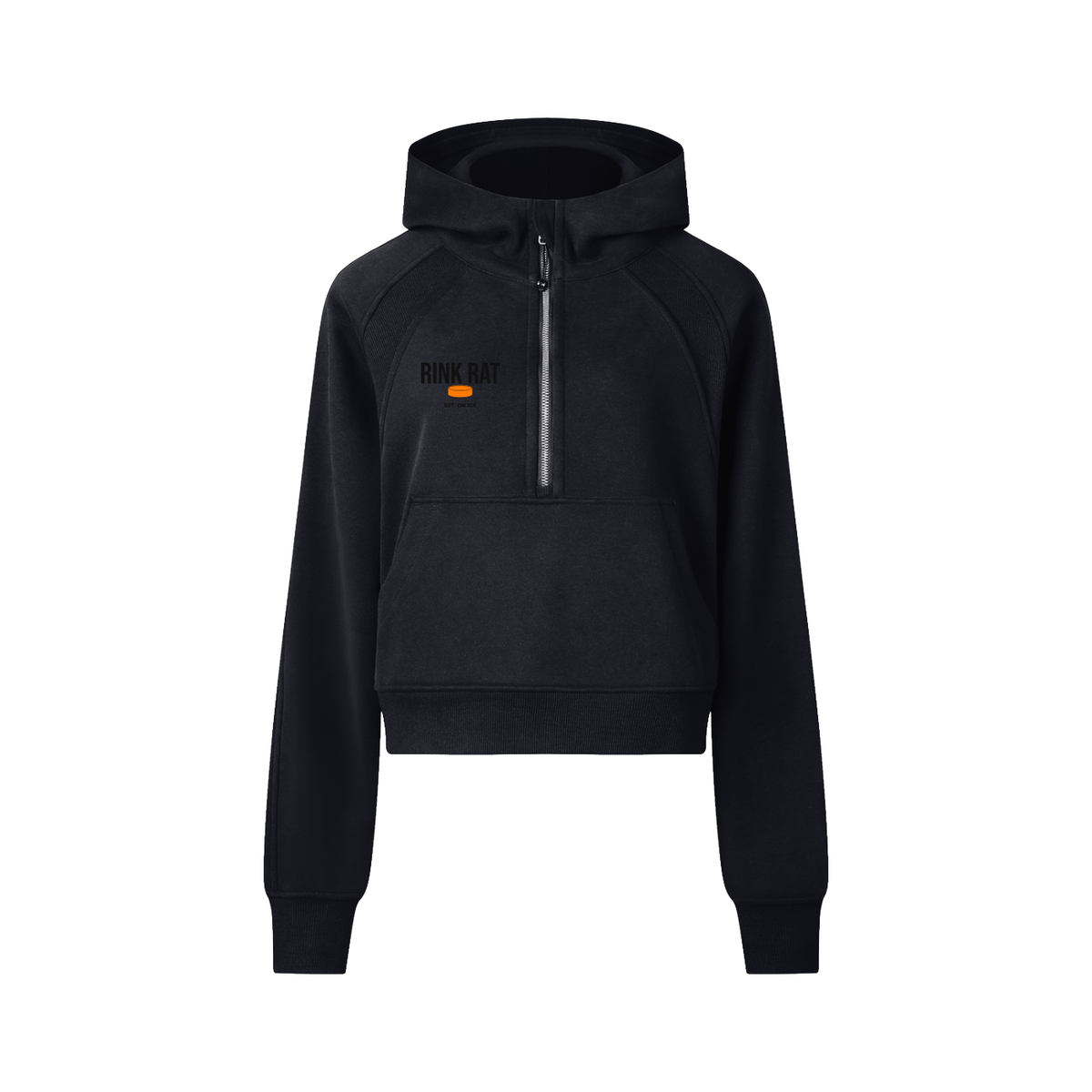 Rink Rat Girls Cropped Half-Zip Hoodie