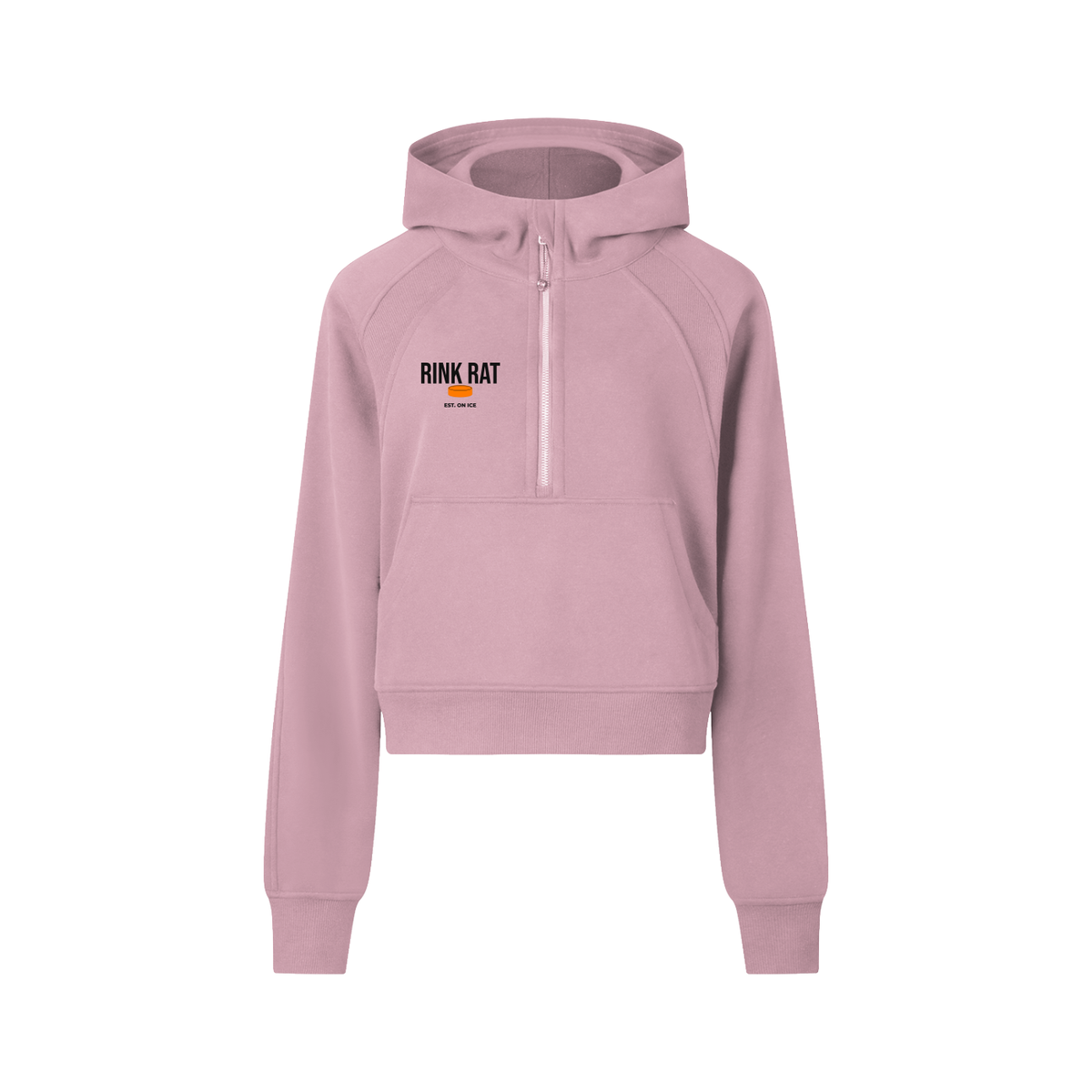 Rink Rat Girls Cropped Half-Zip Hoodie