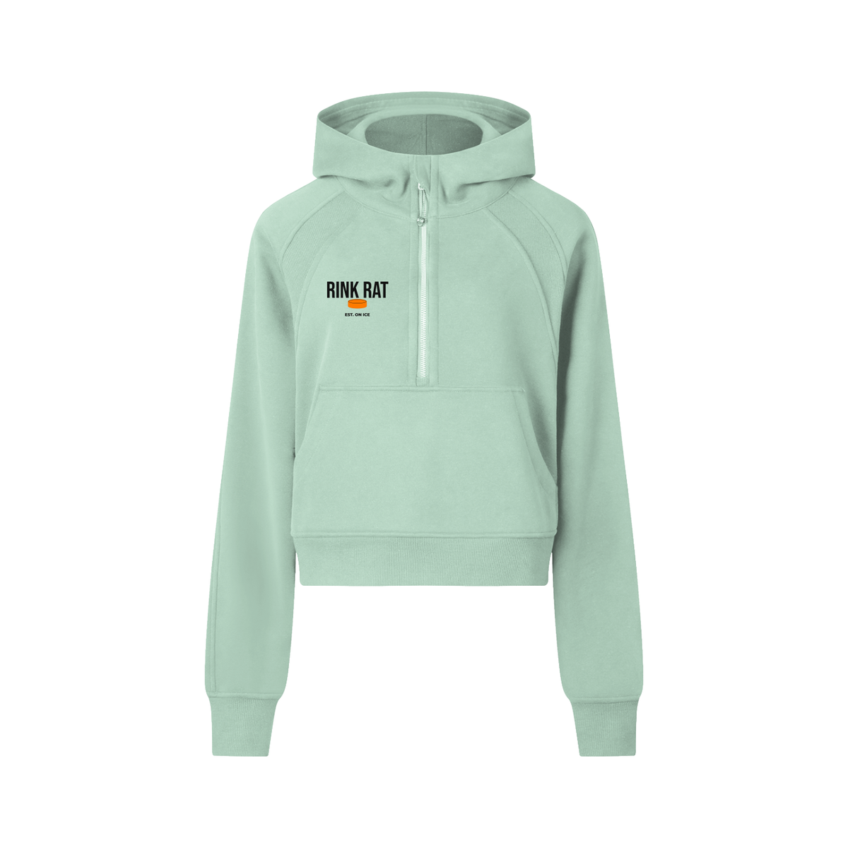 Rink Rat Girls Cropped Half-Zip Hoodie