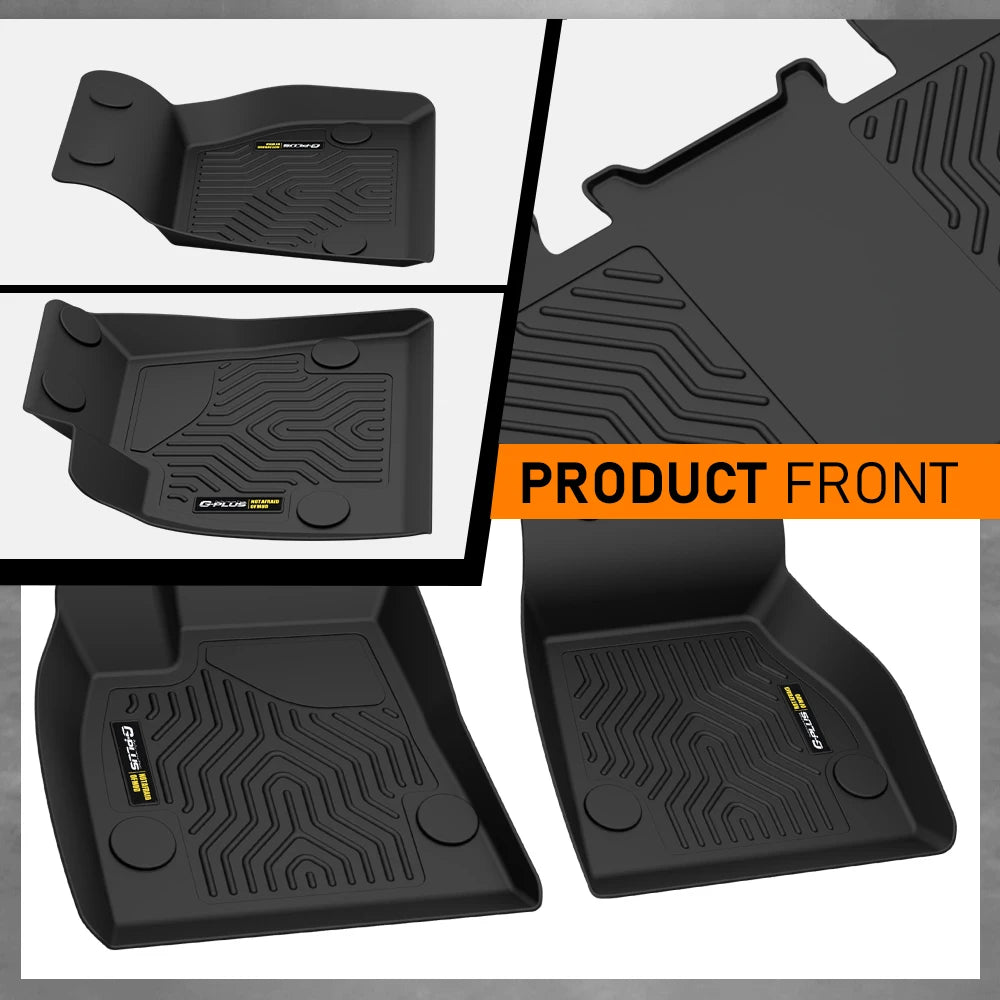 Front floor liners for Model S 2015–2020, top and underside view