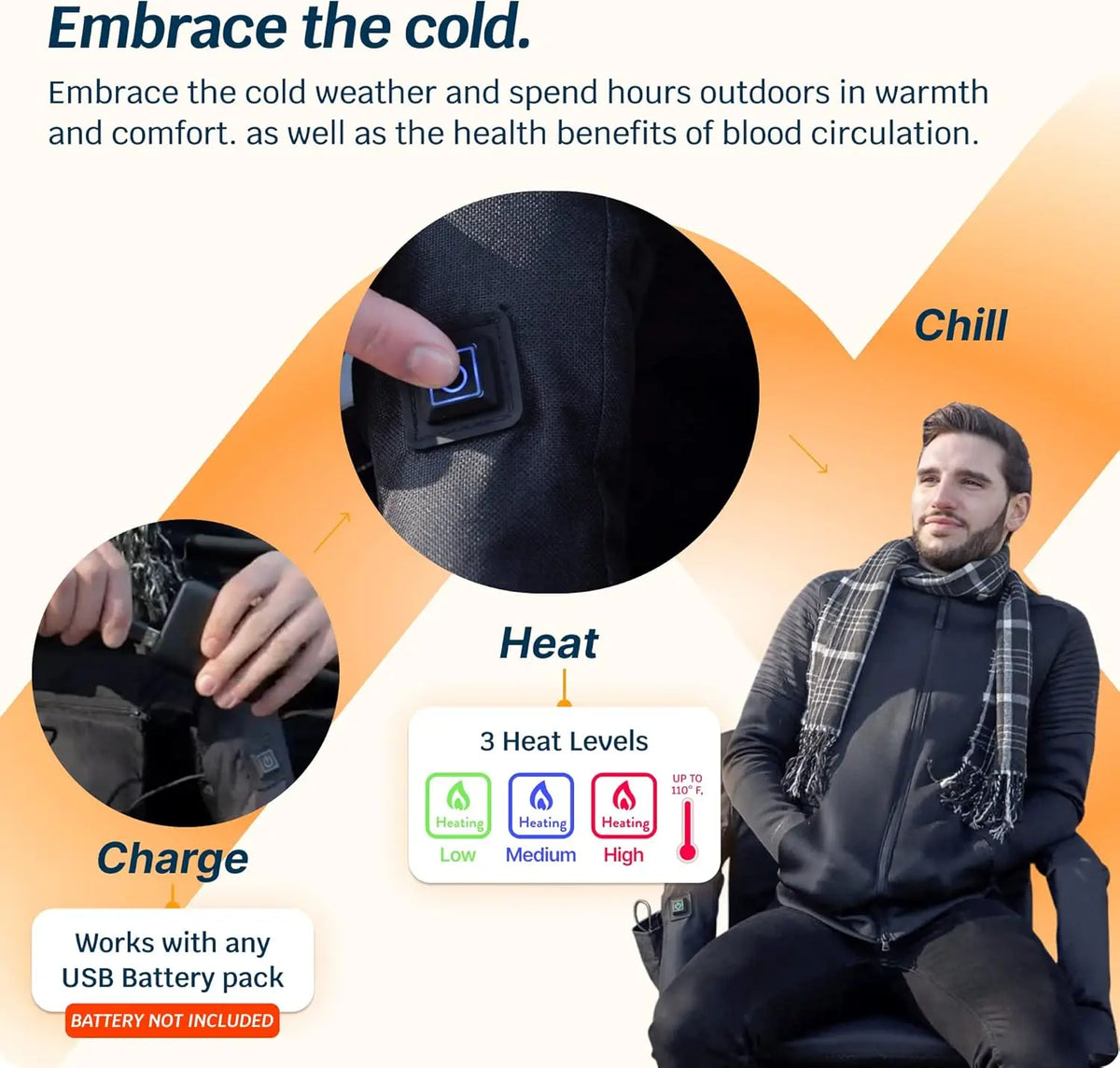 Heated Reclining Stadium Seat