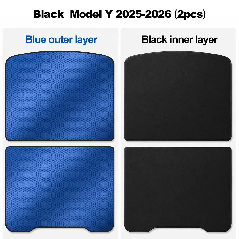 Glass Roof Sunshade Set for Model Y (2025+)