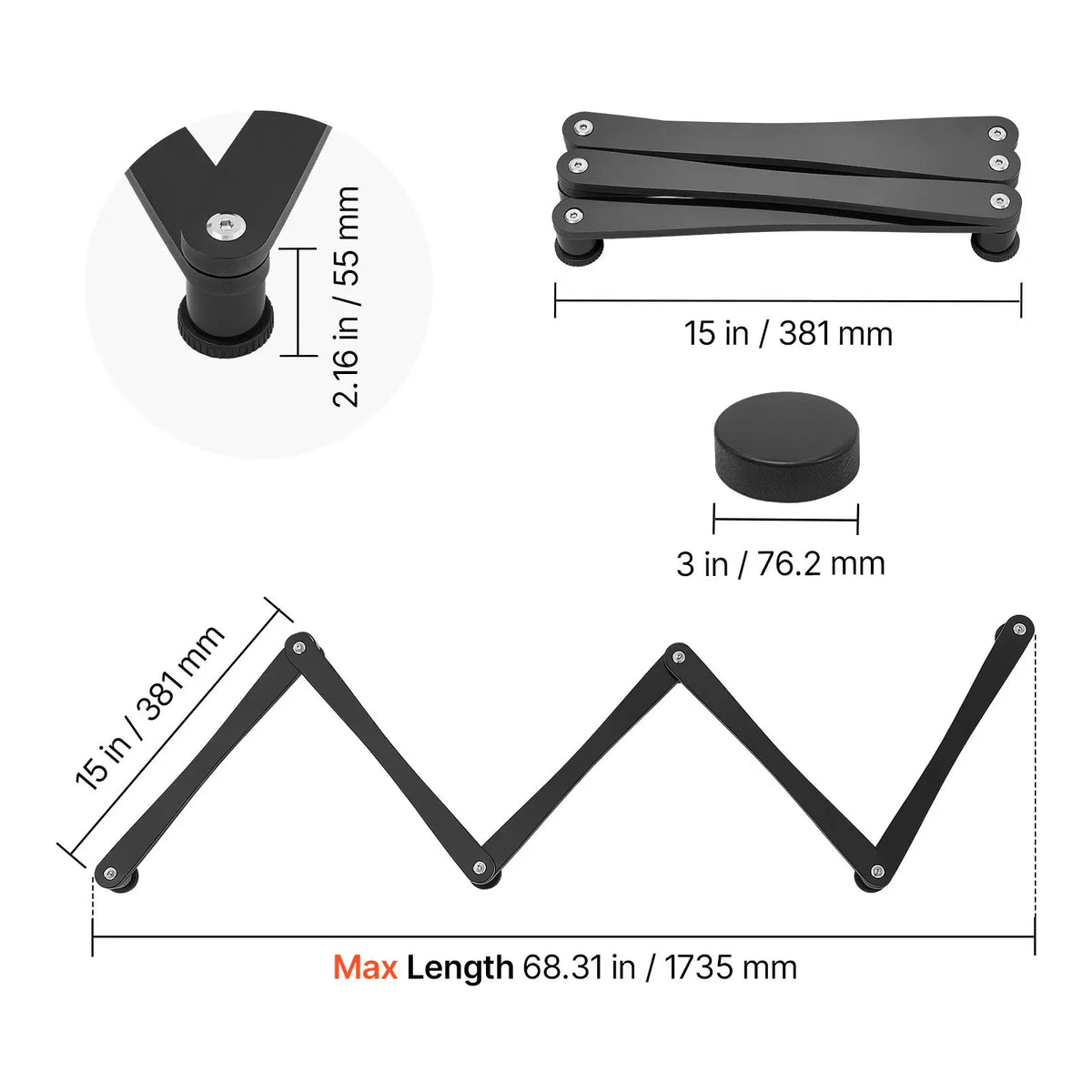 5-Section Adjustable Hockey Stickhandling Trainer