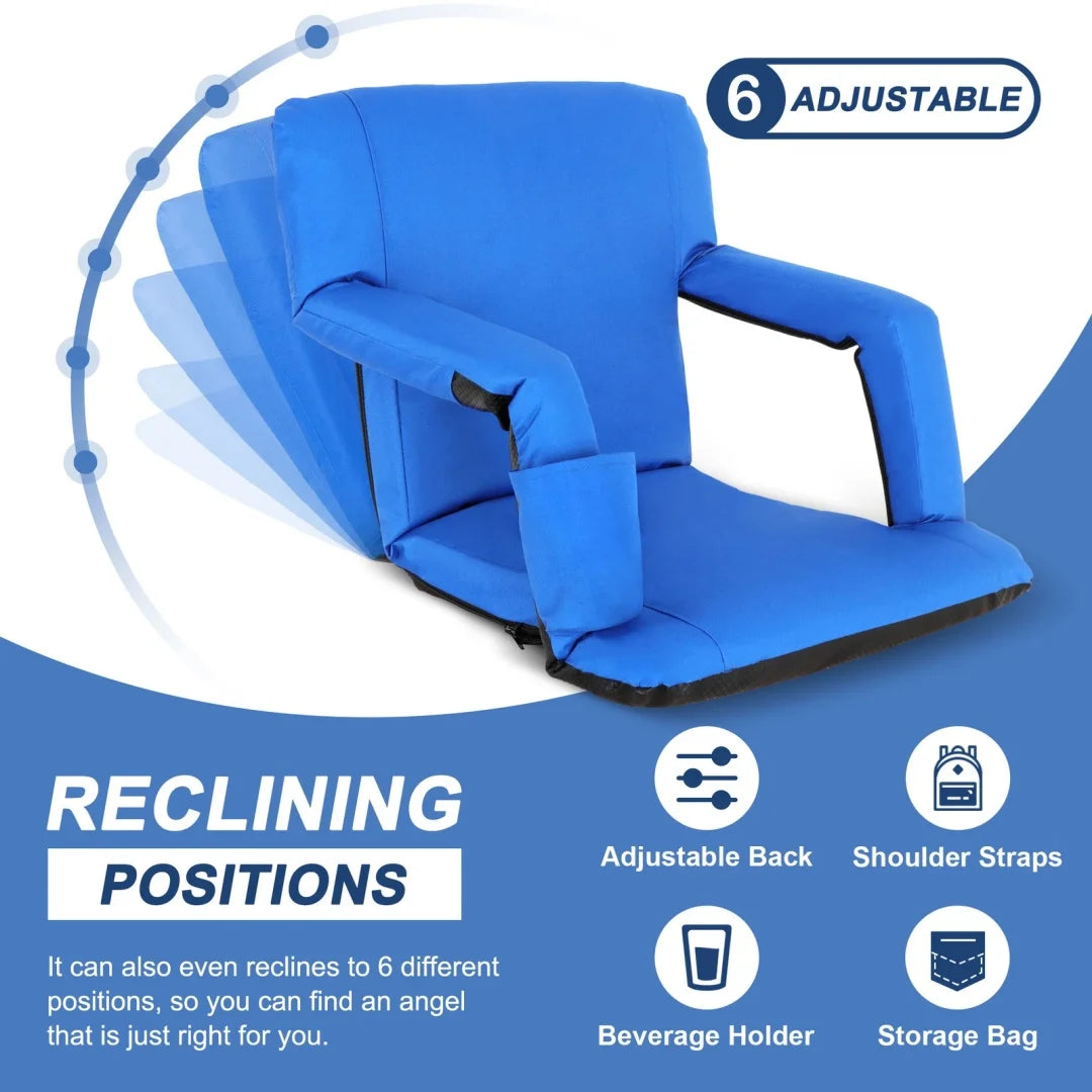 Wide Reclining Bleacher Seat