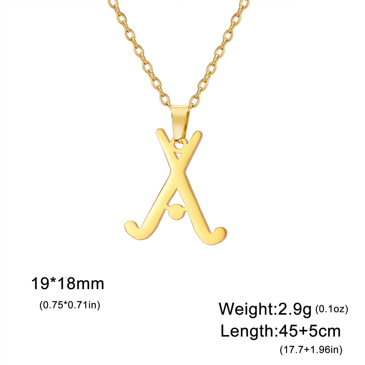 Hockey Stick Pendant Necklace, Stainless Steel