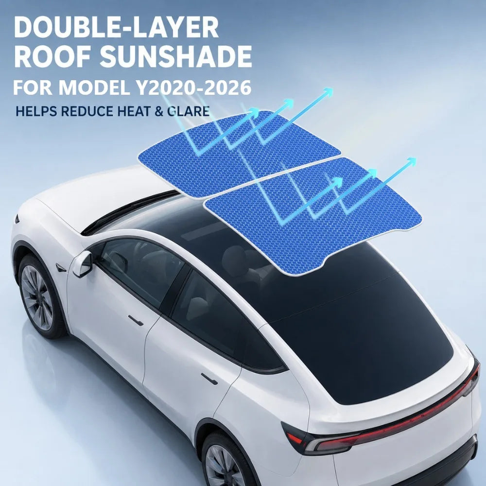 Glass Roof Sunshade Set for Model Y (2025+)
