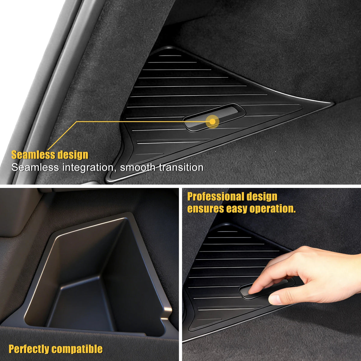 Trunk Side Storage Bins Set (3-Piece) for Model Y 2025–26