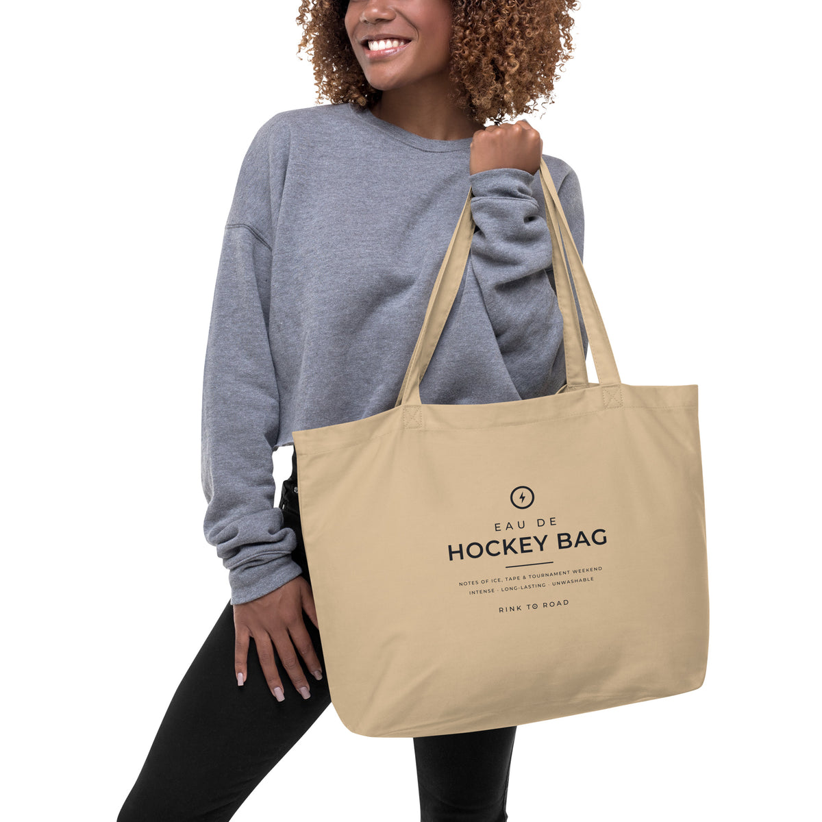 Eau de Hockey Bag organic cotton hockey tote bag