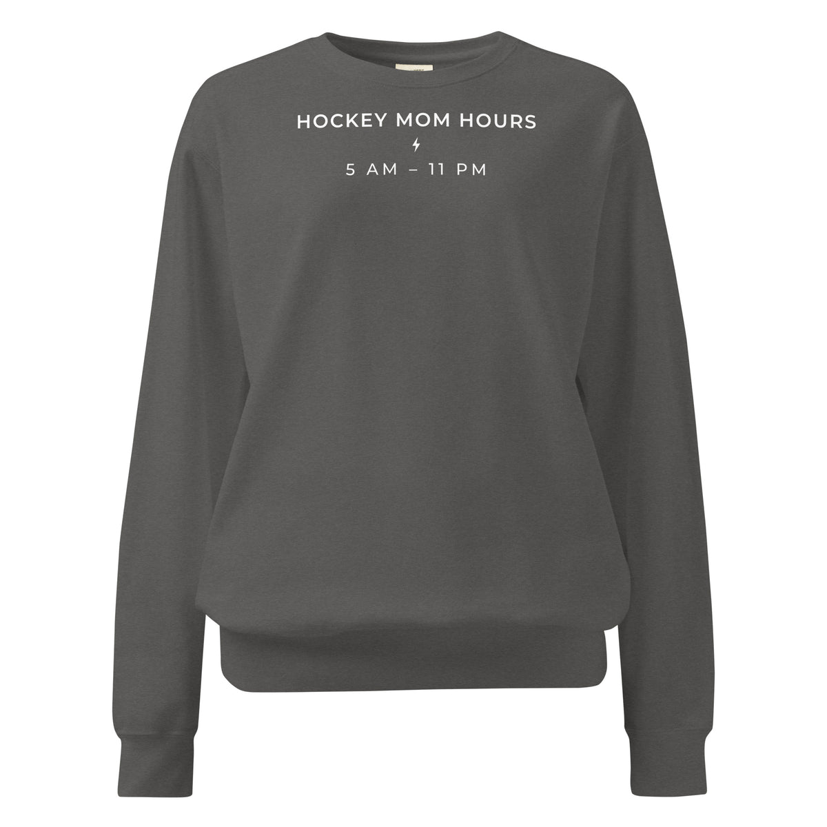 Hockey Mom Hours crewneck sweatshirt in Pepper